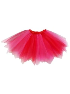 Pixie Cut Fairy Costume Tutu Skirt - Teen, Adult, Plus, & Extra Plus Size -Little Loom Store Pixie Red Neon Pink 1