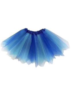 Royal Blue & Light Blue Fairy Costume Pixie Tutu Skirt For Kids, Adults, Plus -Little Loom Store Pixie Royal Light Blue 1