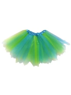 Pixie Cut Fairy Costume Tutu Skirt - Teen, Adult, Plus, & Extra Plus Size -Little Loom Store Pixie Turquoise Lime 1