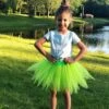 Neon Green Fairy Costume Pixie Tutu Skirt For Kids, Adults, Plus -Little Loom Store Pixie Tutu Kid Lime4 BR a 1