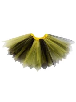 Yellow & Black Fairy Costume Pixie Tutu Skirt For Kids, Adults, Plus
