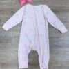 Pretty Pink Bows Light Pink Zip Up Baby Romper -Little Loom Store PrettyPinkBowsLightPinkZipUpBabyRomper