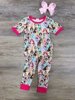 Princess Dreams Girls 2 Piece Pajama Set