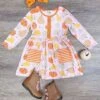 Pumpkin Season Orange Striped Pocket Girls Dress 1 Pumpkin Season Orange Striped Pocket Girls Dress -Little Loom Store PumpkinSeasonOrangeStripedPocketGirlsDress