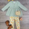 Pumpkin & Sunflower Patch Tunic & Leggings Girls Outfit 2 Pumpkin & Sunflower Patch Tunic & Leggings Girls Outfit -Little Loom Store Pumpkin SunflowerPatchTunic LeggingsGirlsOutfit