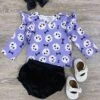 Purple Skull & Bones 2 Piece Girls Halloween Outfit -Little Loom Store PurpleSkull Bones2PieceGirlsHalloweenOutfit