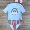 Rainbow Sunny Days Girls 2 Piece Swim Set -Little Loom Store RainbowSunnyDaysGirls2PieceSwimSet