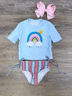 Rainbow Sunny Days Girls 2 Piece Swim Set