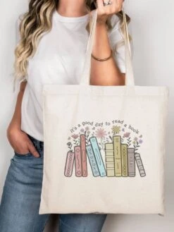 It's A Good Day To Read A Book Cotton Canvas Tote Bag