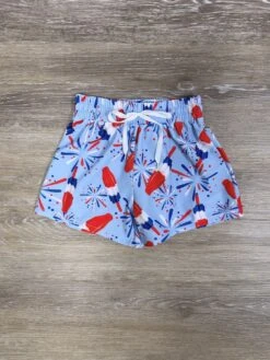 Red, White & Cool Boys Patriotic Popsicle Swim Shorts