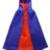 Royal Blue & Red Hooded Cape, Superhero Or Princess Reversible Hooded Cloak -Little Loom Store Rev Cape Blue Red