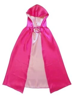 Hot Pink & Pink Hooded Cape, Superhero Or Princess Reversible Hooded Cloak