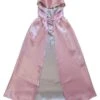 Pink & Silver Hooded Cape, Superhero Or Princess Reversible Hooded Cloak -Little Loom Store Rev Cape Pink Silver