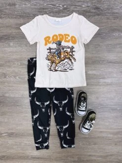 Rodeo Texas Longhorn Boys Top & Joggers Outfit
