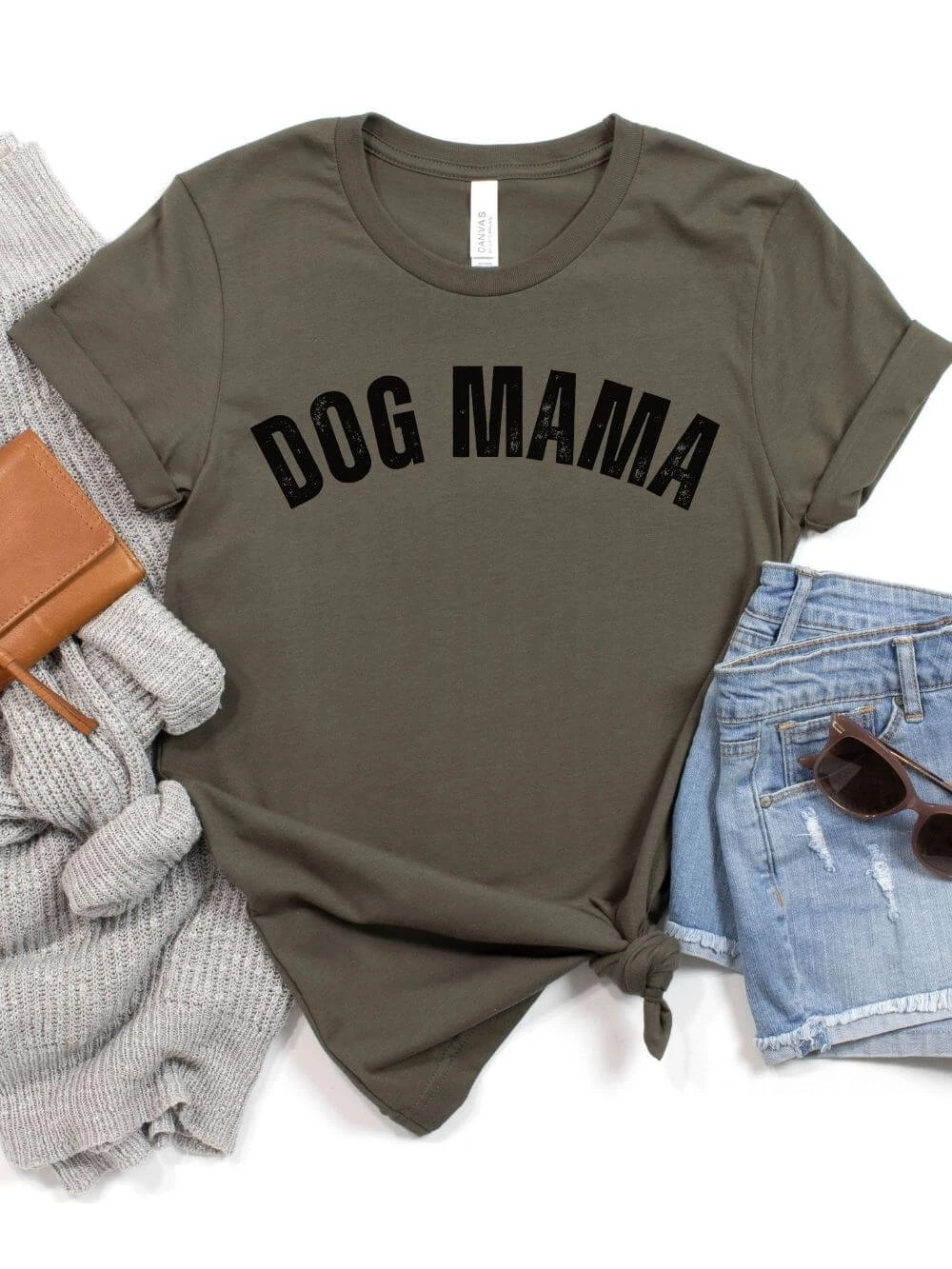 Dog Mama Rustic Women's Jersey Short Sleeve Graphic Tee - 12 Colors 3 Dog Mama Rustic Women's Jersey Short Sleeve Graphic Tee - 12 Colors
