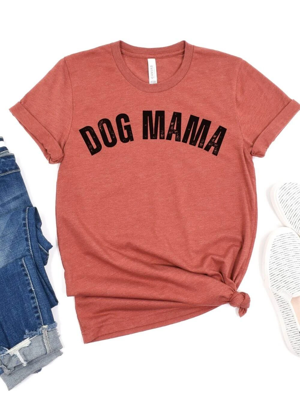 Dog Mama Rustic Women's Jersey Short Sleeve Graphic Tee - 12 Colors 7 Dog Mama Rustic Women's Jersey Short Sleeve Graphic Tee - 12 Colors - Image 5