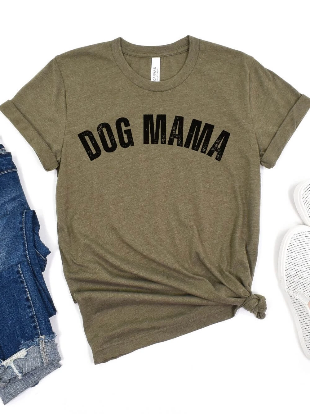 Dog Mama Rustic Women's Jersey Short Sleeve Graphic Tee - 12 Colors 8 Dog Mama Rustic Women's Jersey Short Sleeve Graphic Tee - 12 Colors - Image 6