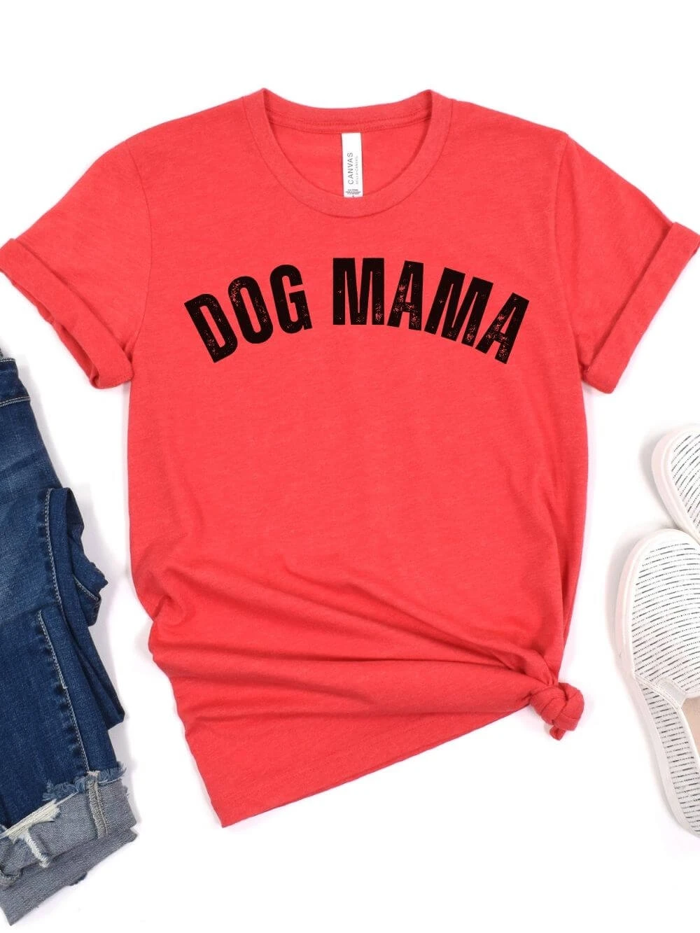 Dog Mama Rustic Women's Jersey Short Sleeve Graphic Tee - 12 Colors 14 Dog Mama Rustic Women's Jersey Short Sleeve Graphic Tee - 12 Colors - Image 12