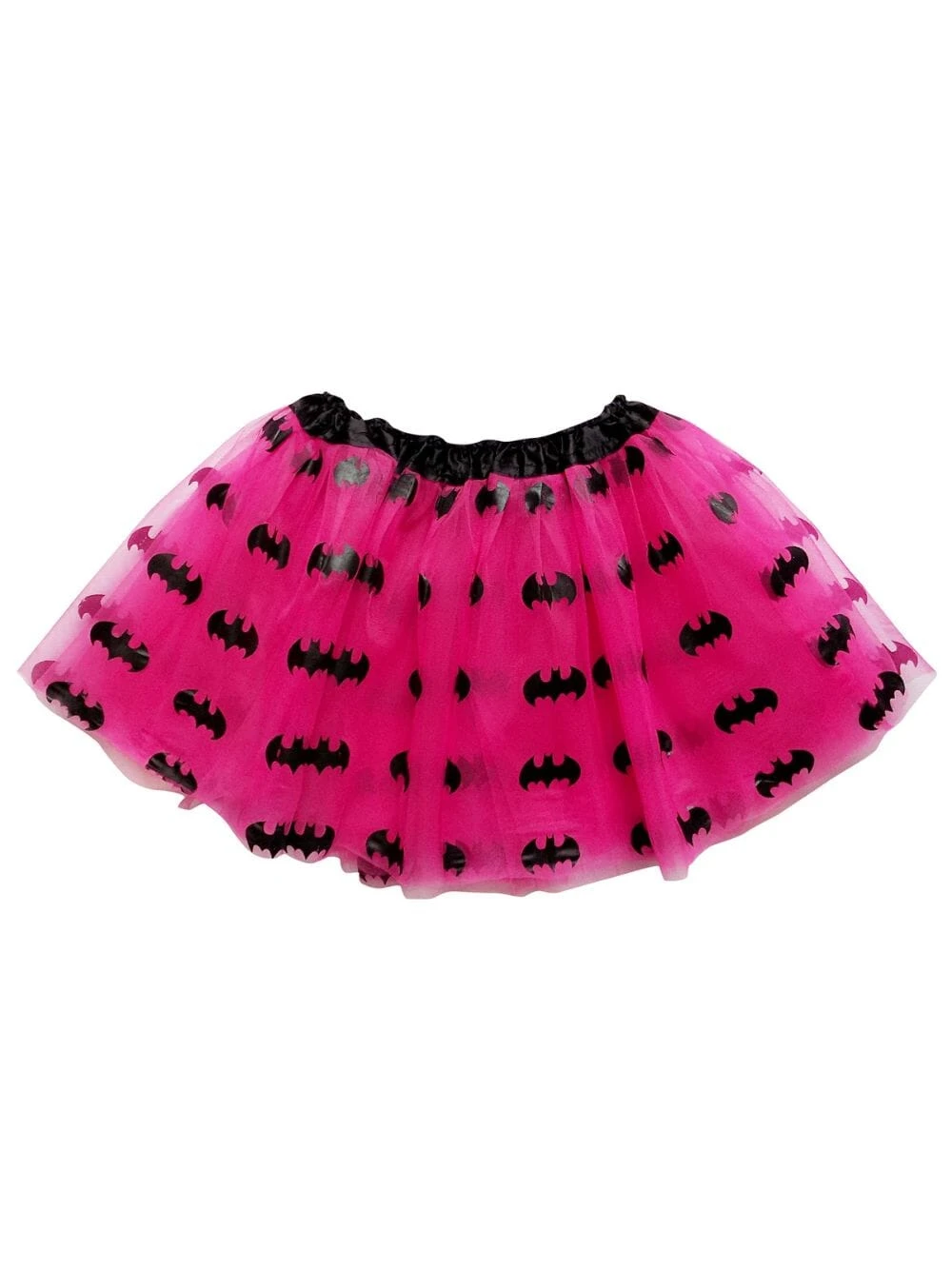 Hot Pink & Black Bats Superhero Tutu Costume Skirt For Kids, Adult, Plus 3 Hot Pink & Black Bats Superhero Tutu Costume Skirt For Kids, Adult, Plus
