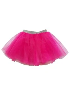 Hot Pink & Silver Superhero Tutu Skirt Costume For Girls, Women, Plus