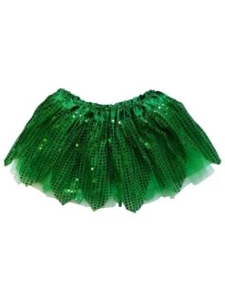 Green Sparkle Running Tutu Skirt Costume For Girls, Women, Plus