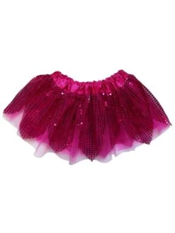 Hot Pink Sparkle Running Tutu Skirt Costume For Girls, Women, Plus
