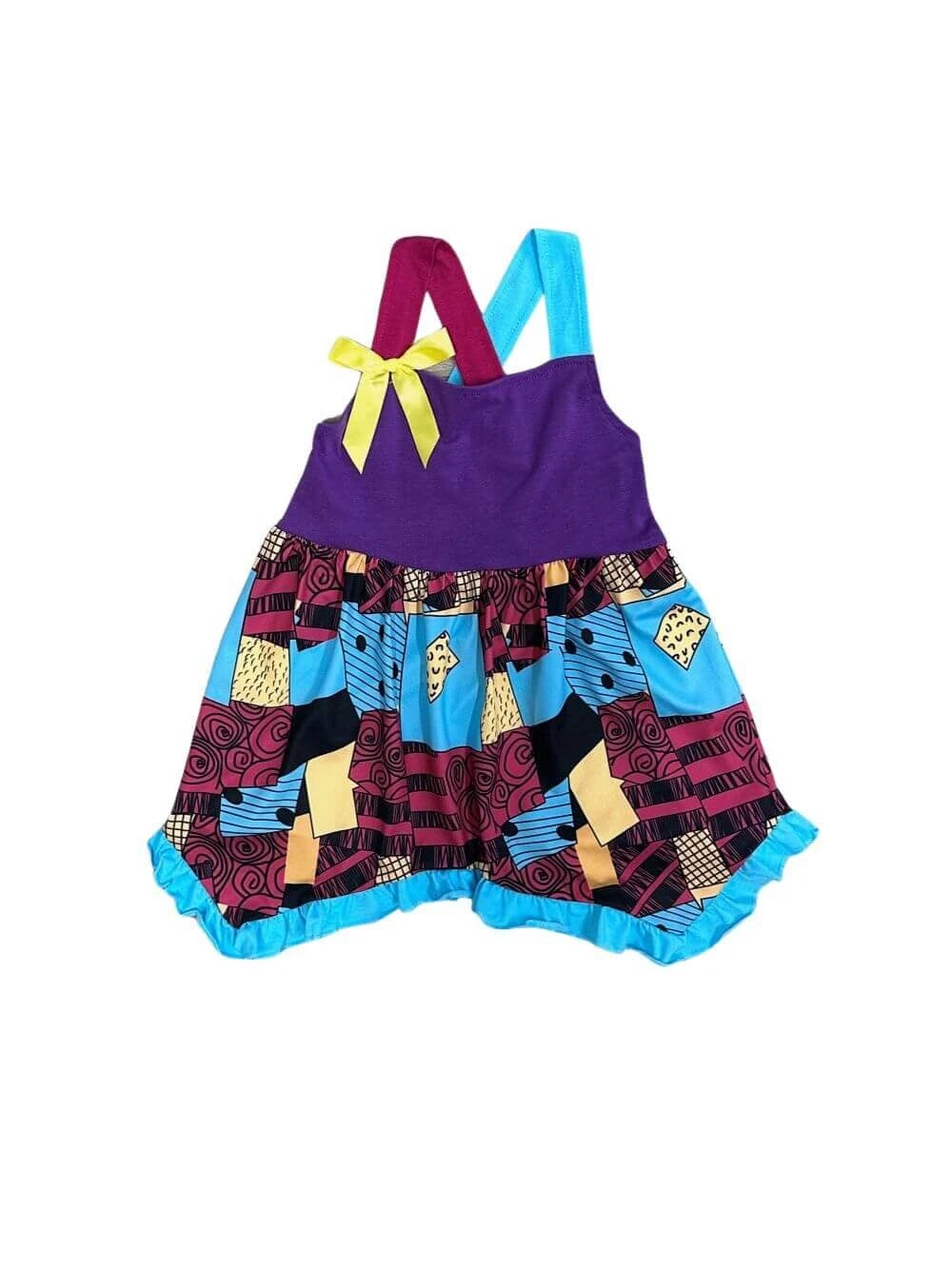 Sally Nightmare Girls Ruffle Trim Halloween Dress 4 Sally Nightmare Girls Ruffle Trim Halloween Dress - Image 2