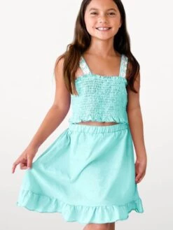 Seaside Summer Aqua Tank & Skirt Set