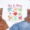 She Is Mom Floral Christian Mom Graphic T-Shirt