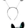 Alien Headband Set - Silver Alien Headband Antennas & Alien Eyes Sunglasses 2 Alien Headband Set - Silver Alien Headband Antennas & Alien Eyes Sunglasses -Little Loom Store SilverAlienHeadband