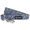 Spooky Skull Halloween Skeleton - 5' Black & White Fund & Spooky Holiday Nylon Dog Leash -Little Loom Store SkullLeashc 1