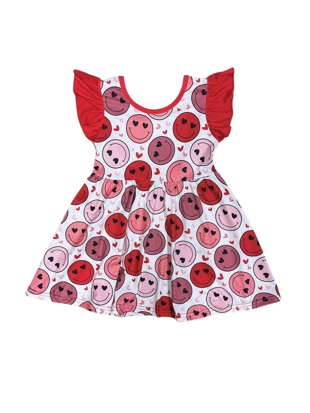 Smile If You Love Me Girls Flutter Short Sleeve Dress 4 Smile If You Love Me Girls Flutter Short Sleeve Dress - Image 2