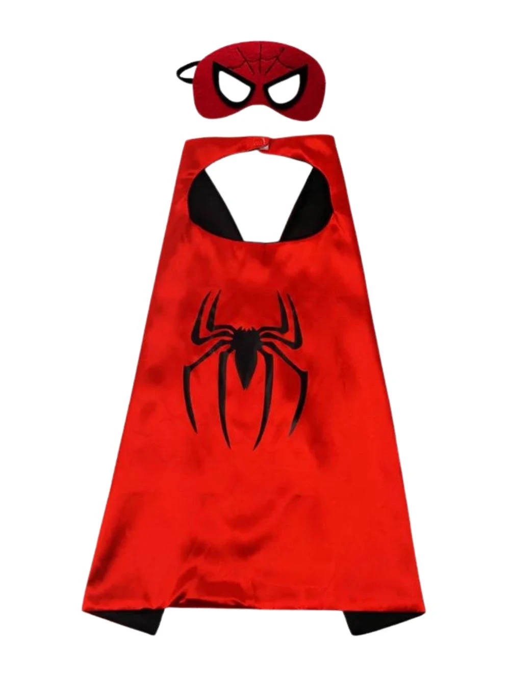 Red & Black Superhero Cape & Mask Costume Dress Up Cosplay Set - Kids & Adults 3 Red & Black Superhero Cape & Mask Costume Dress Up Cosplay Set - Kids & Adults
