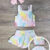 Splash Of Pastels Girls Tankini & Swim Skort Or Yoga Set -Little Loom Store SplashofPastelsGirlsTankini SwimSkirtSet3