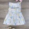 Spring Garden Smocked Ruffle Sleeve Girls Dress