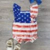 Star-Spangled Sweetheart Girls Independence Day Romper