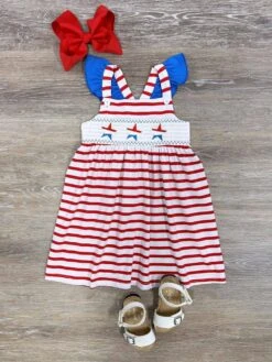 Stars & Stripes Forever Girls Patriotic Tank Dress