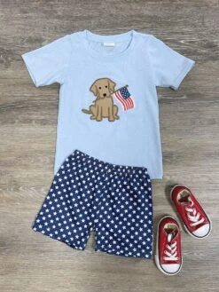 Stars, Stripes & Man’s Best Friend Boys USA Dog Outfit