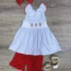 Summer Chillin' Girls Patriotic Popsicle Girls Shorts Outfit -Little Loom Store SummerChillin GirlsPatrioticPopsicleGirlsShortsOutfit