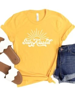 Sunkissed Yellow Women's Jersey Short Sleeve Graphic Tee