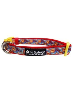 Superhero Blue Red Yellow Comfy, Adjustable Fashion Dog Collar
