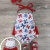 Sweet Land Of Bows Girls Halter Baby Ruffle Romper 2 Sweet Land Of Bows Girls Halter Baby Ruffle Romper -Little Loom Store SweetLandofBowsGirlsHalterBabyRuffleRomper3