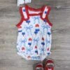Sweet Land Of Liberty Girls Popsicles & Bows Baby Romper