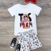 TS 1989 Girls 2 Piece Colorful Shorts Outfit 2 TS 1989 Girls 2 Piece Colorful Shorts Outfit -Little Loom Store TS1989Girls2PieceColorfulShortsOutfit
