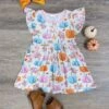 Take Me To The Pumpkin Patch Flutter Sleeve Girls Dress -Little Loom Store TakeMetothePumpkinPatchFlutterSleeveGirlsDress