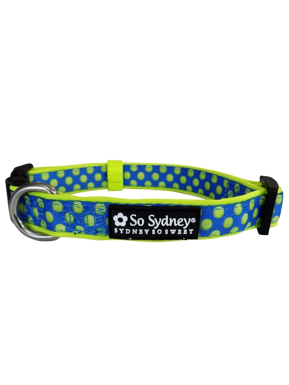 Tennis Ball Star Blue & Yellow Adjustable Sporty Dog Collar 4 Tennis Ball Star Blue & Yellow Adjustable Sporty Dog Collar - Image 2
