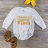 Thankful Vibes Sunflower Girls Baby Romper -Little Loom Store ThankfulVibesSunflowerGirlsBabyRomper