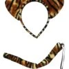Tiger Headband Ears & Tail, Kid Or Adult Size Costume Accessories -Little Loom Store TigerHeadbandTail