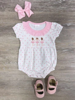 Tiny Dancer Girls Baby Ballerina Bubble Romper