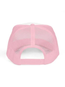 Patriotic Embroidered American Flag Foam Trucker Hat -Little Loom Store Trucker Hat Back Pink
